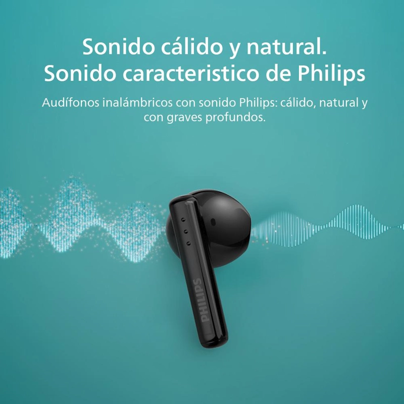 AUDIFONOS BLUETOOTH PHILIPS TAT1139 TWS NEGRO - 4