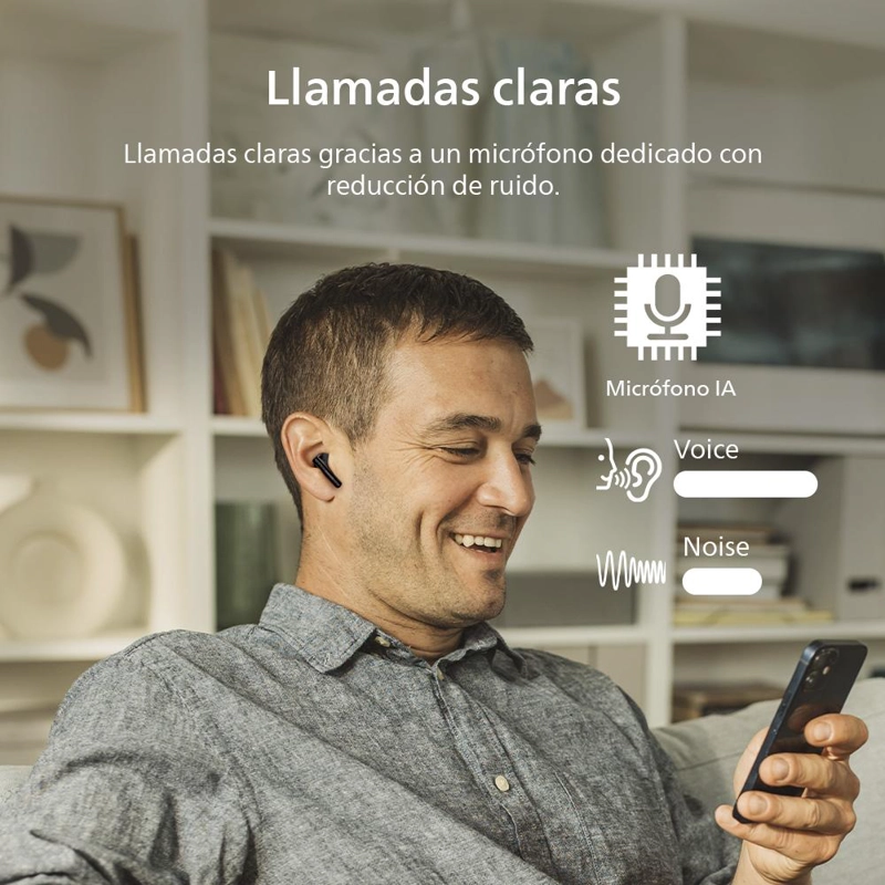 AUDIFONOS BLUETOOTH PHILIPS TAT1139 TWS NEGRO - 8