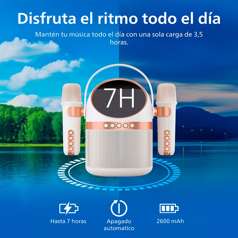 PARLANTE KARAOKE BLUETOOTH PHILIPS CON MICROFONO TAS2509 BLANCO - 9