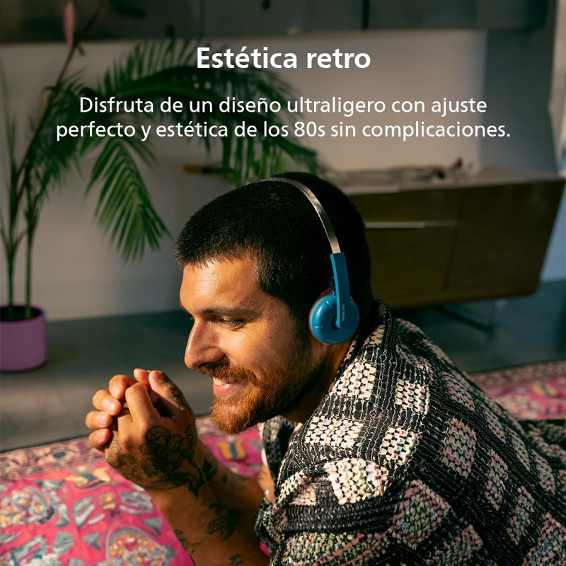 AUDIFONOS BLUETOOTH PHILIPS RINGO TAH2000 TURQUESA - 3