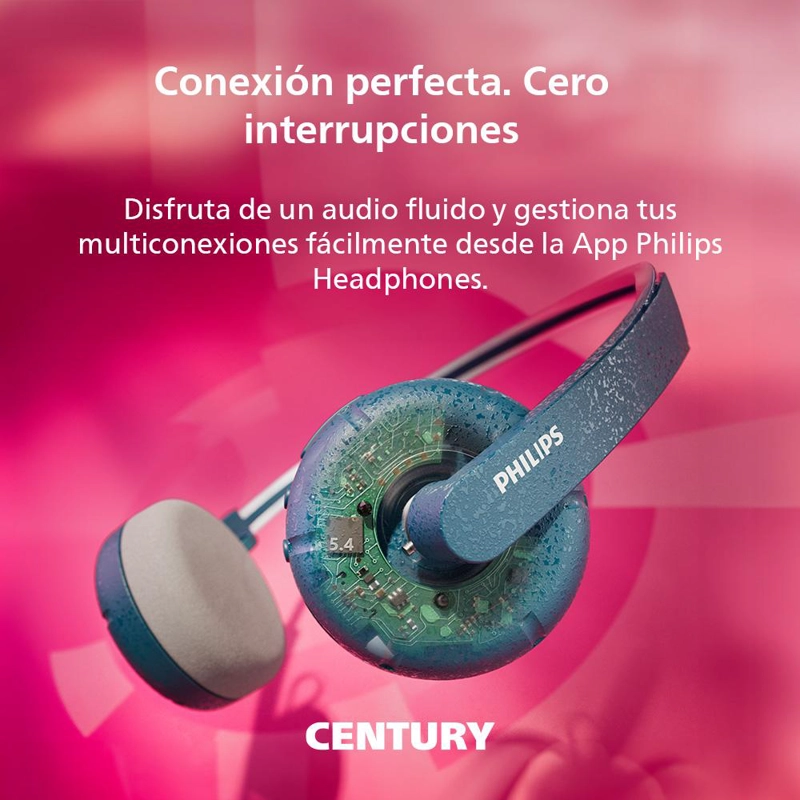 AUDIFONOS BLUETOOTH PHILIPS RINGO TAH2000 TURQUESA - 4