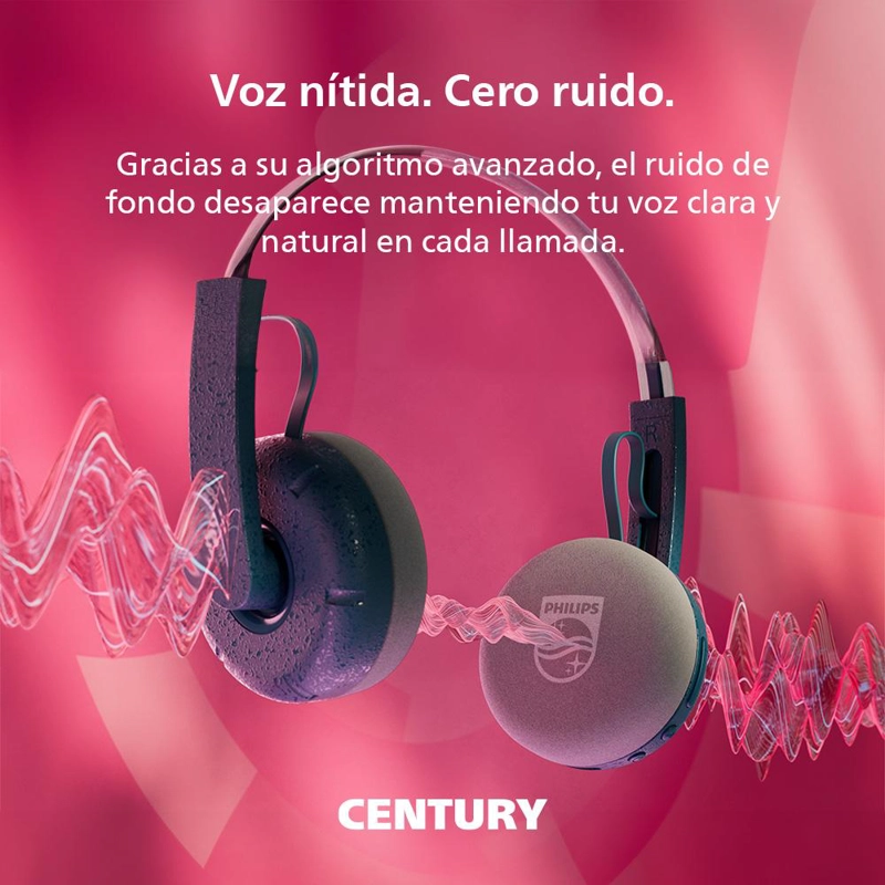 AUDIFONOS BLUETOOTH PHILIPS RINGO TAH2000 TURQUESA - 5