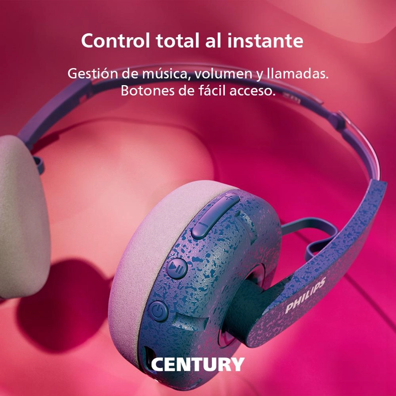 AUDIFONOS BLUETOOTH PHILIPS RINGO TAH2000 TURQUESA - 7