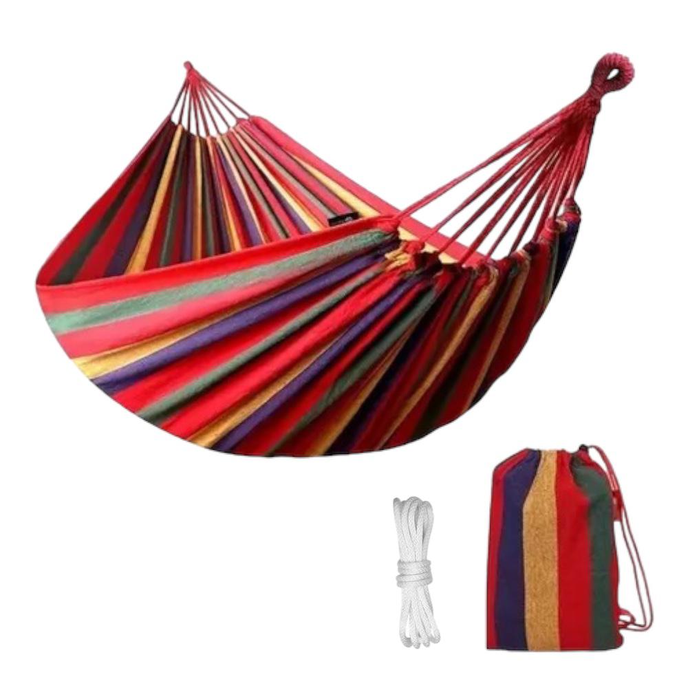 HAMACA N-OFERTAS COLGANTE CAMPING 75X195 CM 100% ALGODÓN - 1