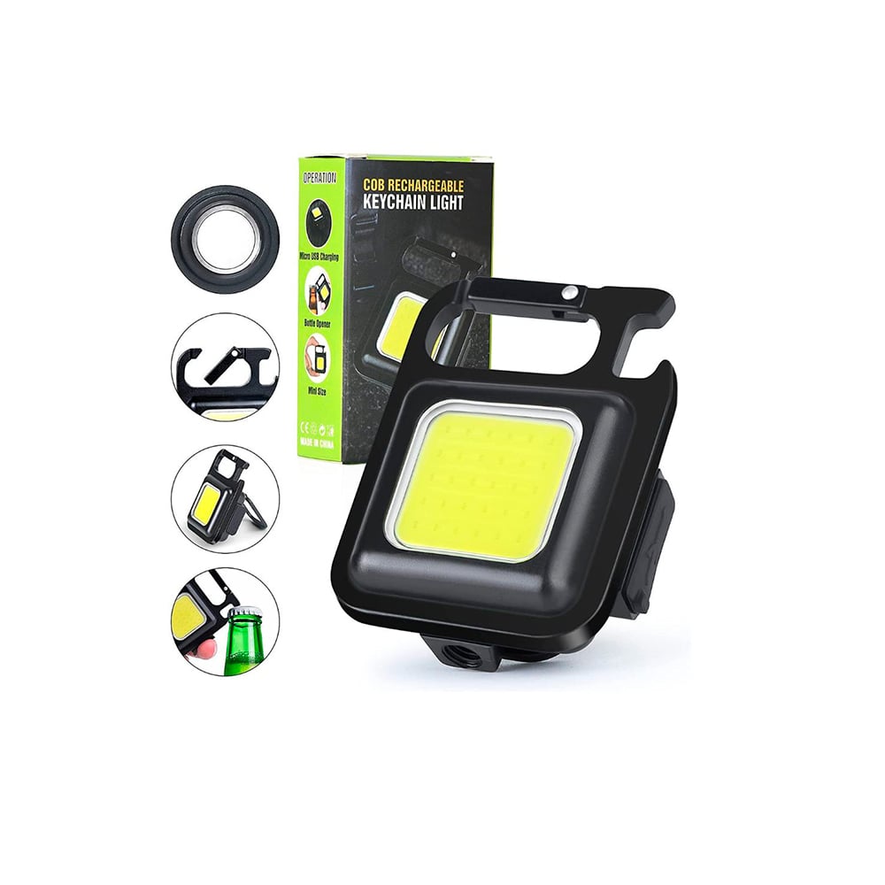LINTERNA LED PORTÁTIL RECARGABLE DESTAPADOR LLAVERO GANCHO - 1