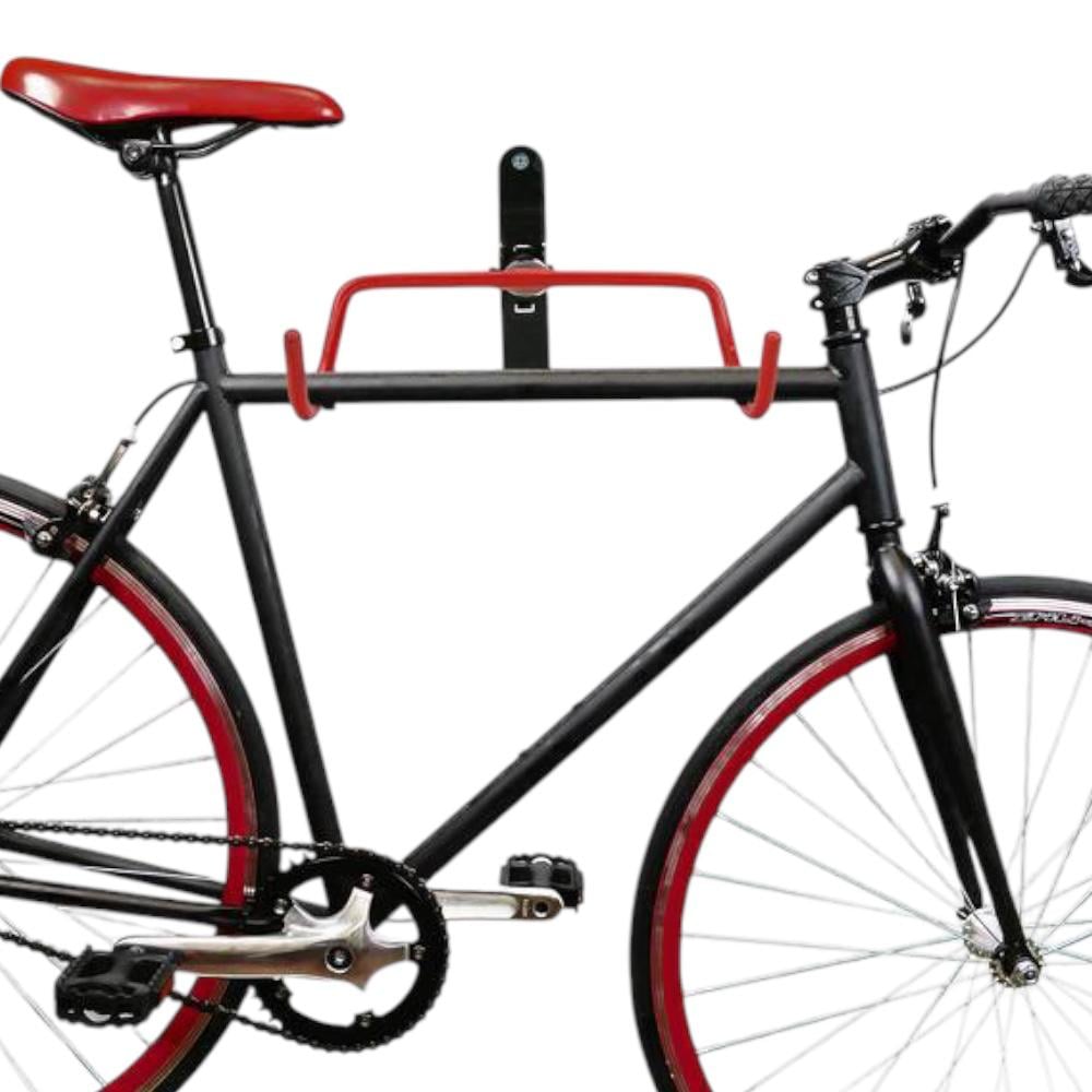 SOPORTE BICICLETA PARED PLEGABLE DOBLE GANCHO - 1