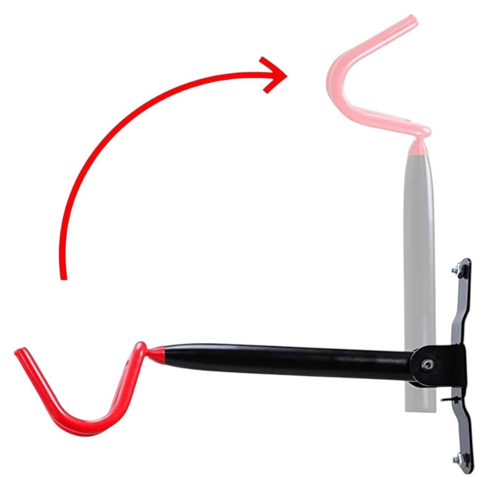 SOPORTE BICICLETA PARED PLEGABLE DOBLE GANCHO - 3