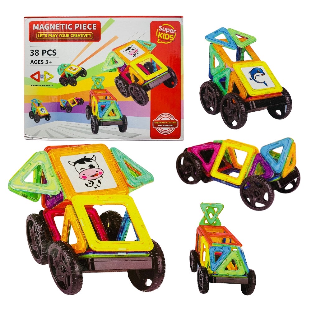 JUEGO MAGNÉTICO BLOQUES CONSTRUCCIÓN DIDÁCTICO 38 PCS - 1