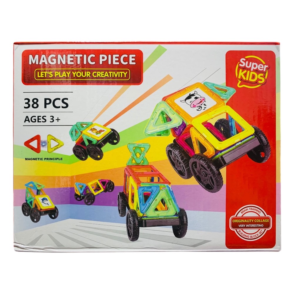 JUEGO MAGNÉTICO BLOQUES CONSTRUCCIÓN DIDÁCTICO 38 PCS - 2