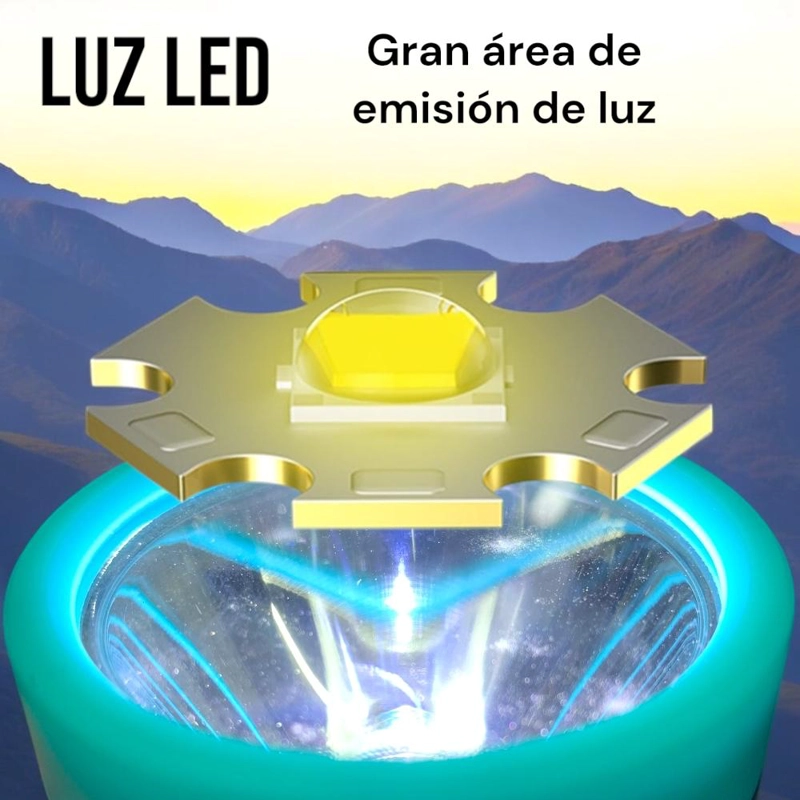 LINTERNA LÁMPARA LED SOLAR RECARGABLE USB IMPERMEABLE PORTATIL ALTA POTENCIA - 2