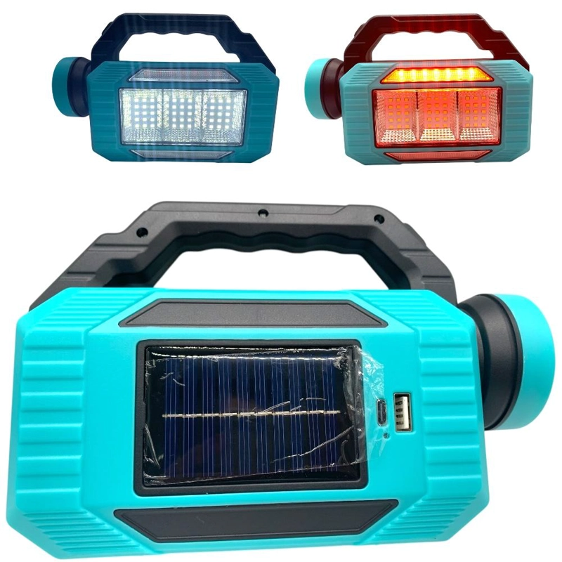LINTERNA LÁMPARA LED SOLAR RECARGABLE USB IMPERMEABLE PORTATIL ALTA POTENCIA - 3