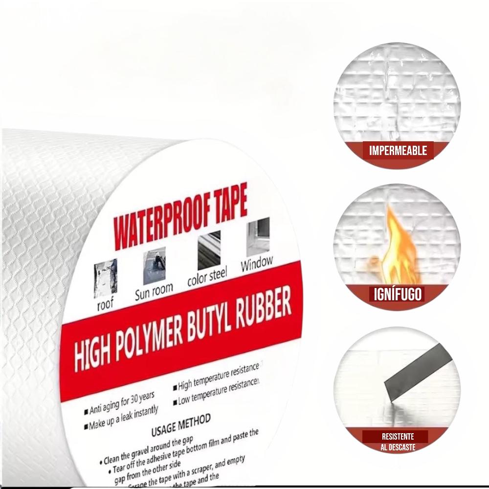 CINTA TAPAGOTERAS PARA TECHO ADHESIVA IMPERMEABLE 5 CM X 5 METROS - 3
