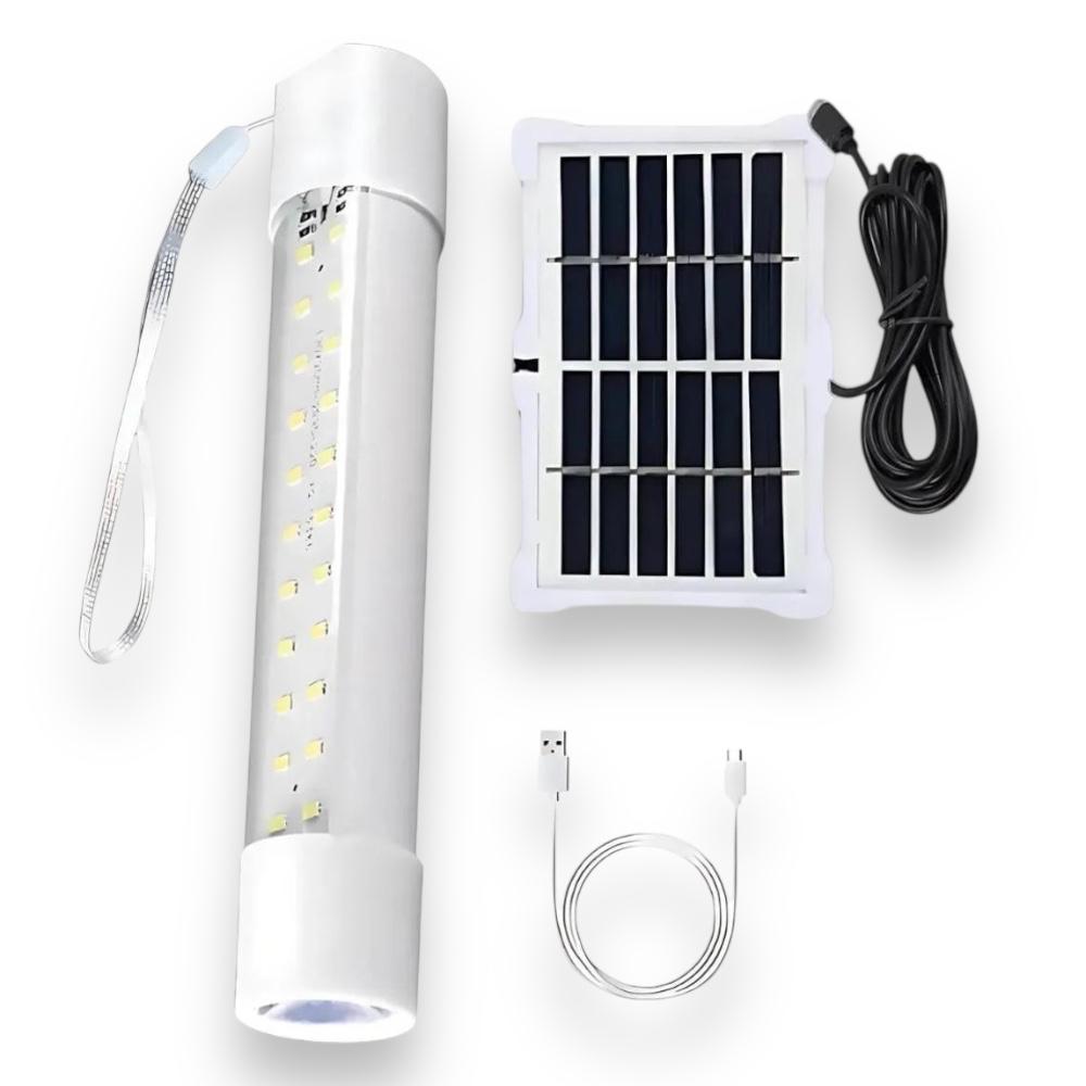 LÁMPARA TUBO LED DE EMERGENCIA SOLAR RECARGABLE Y USB MAGNÉTICA - 1