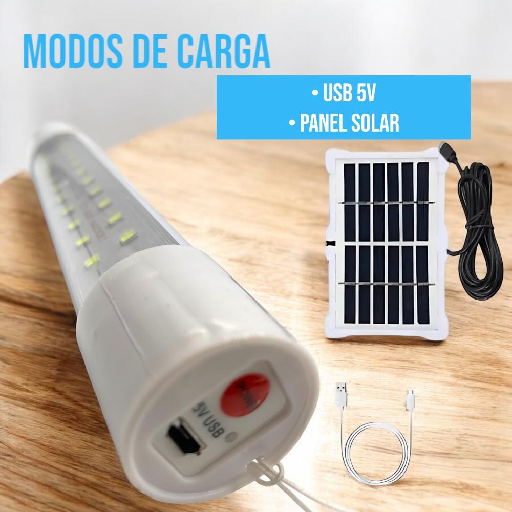 LÁMPARA TUBO LED DE EMERGENCIA SOLAR RECARGABLE Y USB MAGNÉTICA - 3