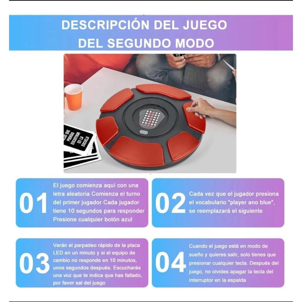 JUEGO DE MESA ¡BASTA! ELECTRÓNICO 2,0 PIENSA RÁPIDO FAMILIAR ESPAÑOL - 6