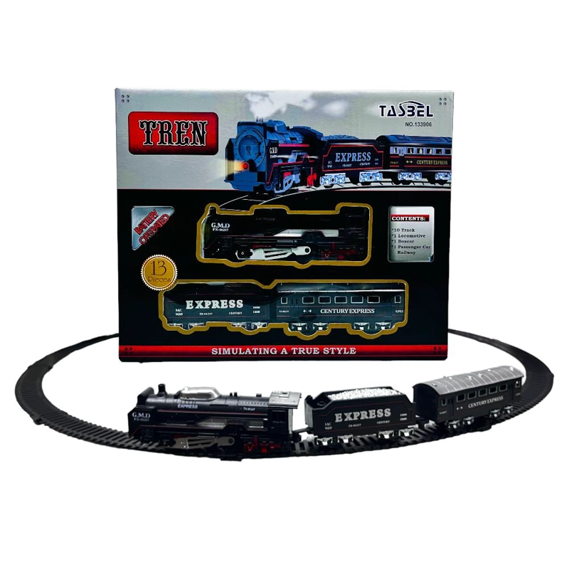TREN ELE CTRICO NAVIDEÑO LUCES DECORATIVO 13 PCS - 1