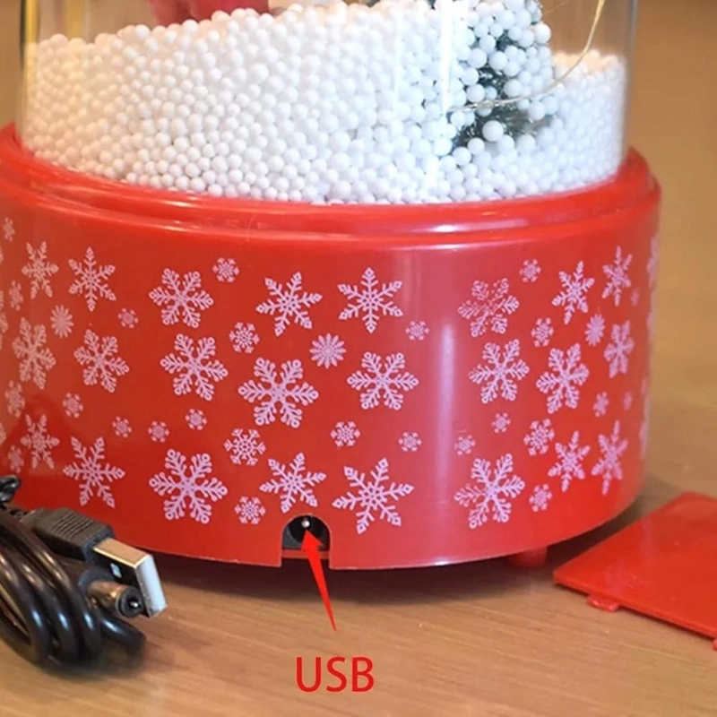 ESFERA DE NIEVE LED MUSICAL ADORNO NAVIDEÑO DECORATIVO - 4