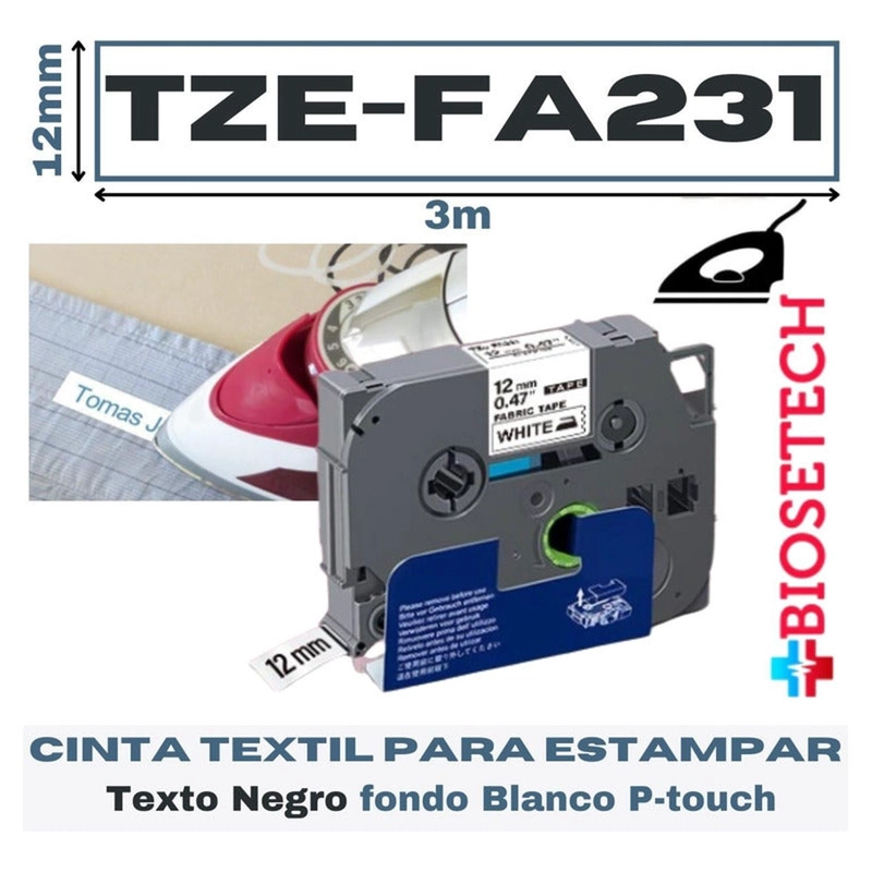 CINTA TEXTIL ESTAMPA EN TELA PLANCHANDO TZE-FA3 FA231 FA234 O FA3R - 1