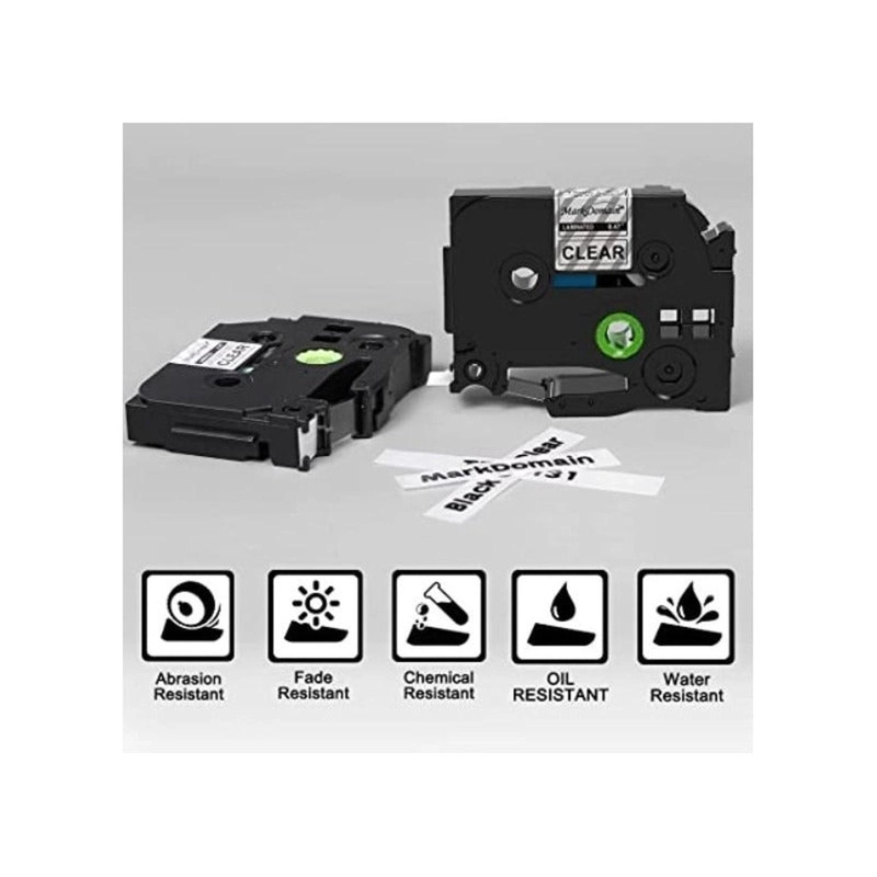 CINTA LUMIPETS TZE-131 TRANSPARENTE PARA ROTULADORA BROTHER 12MM X 8M - 2