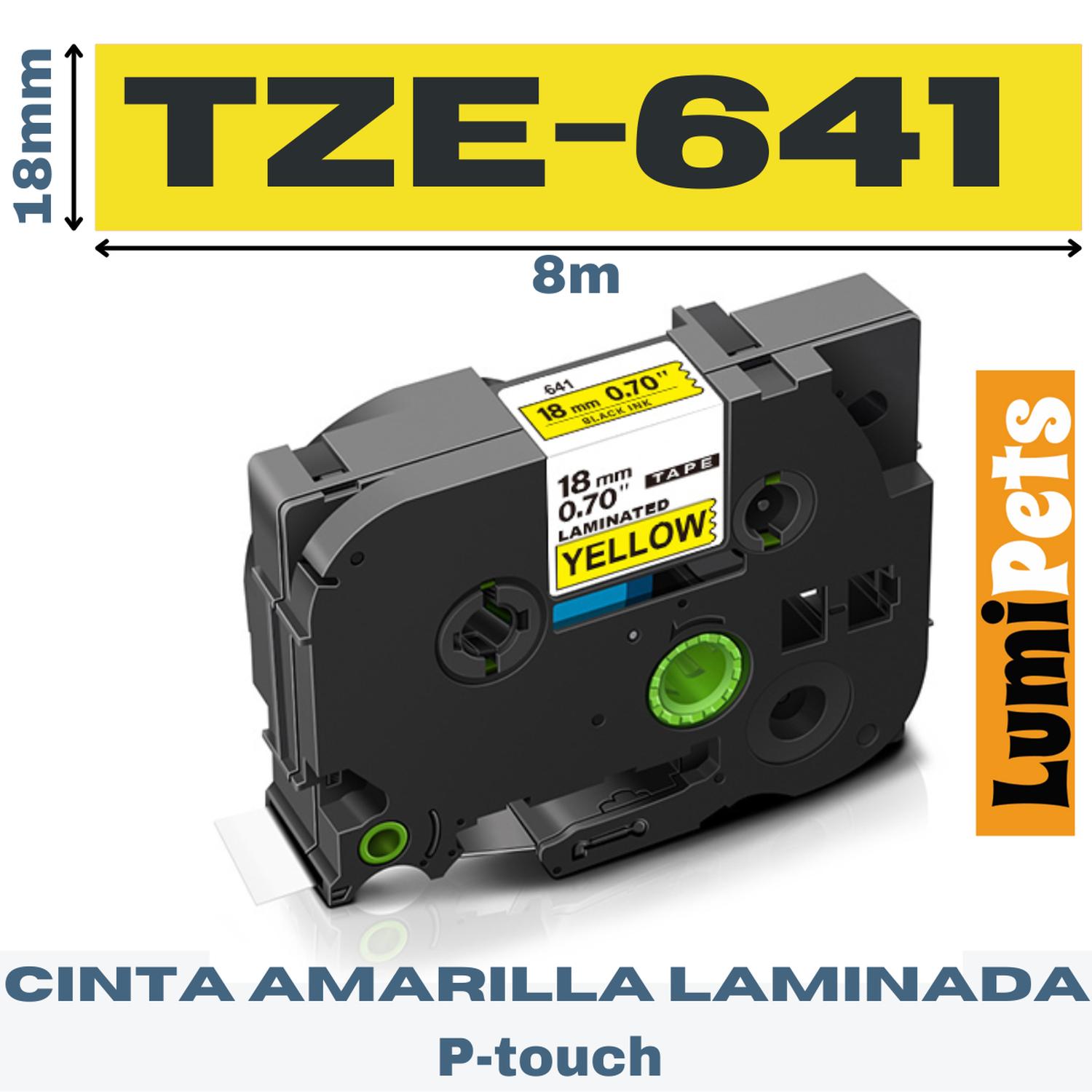 CINTA LUMIPETS TZE-641 PARA ROTULADORA BROTHER 18MM X 8M - 1