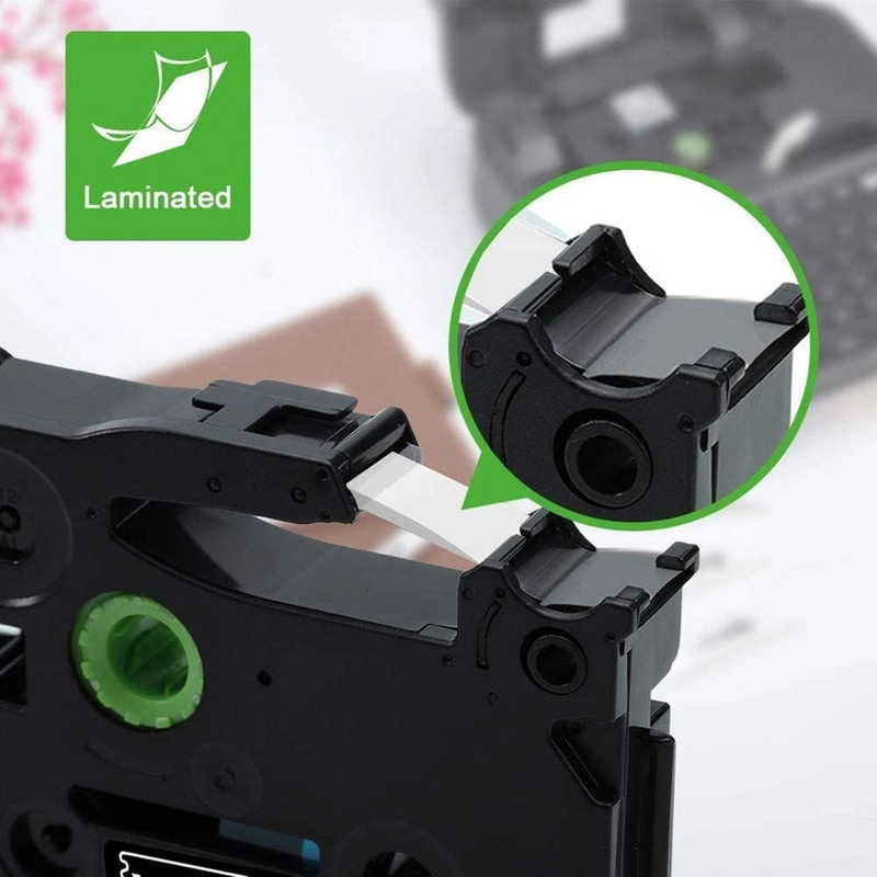 CINTA LUMIPETS TZE-325 PARA ROTULADORA BROTHER MODELO PT 9MM X 8M - 6