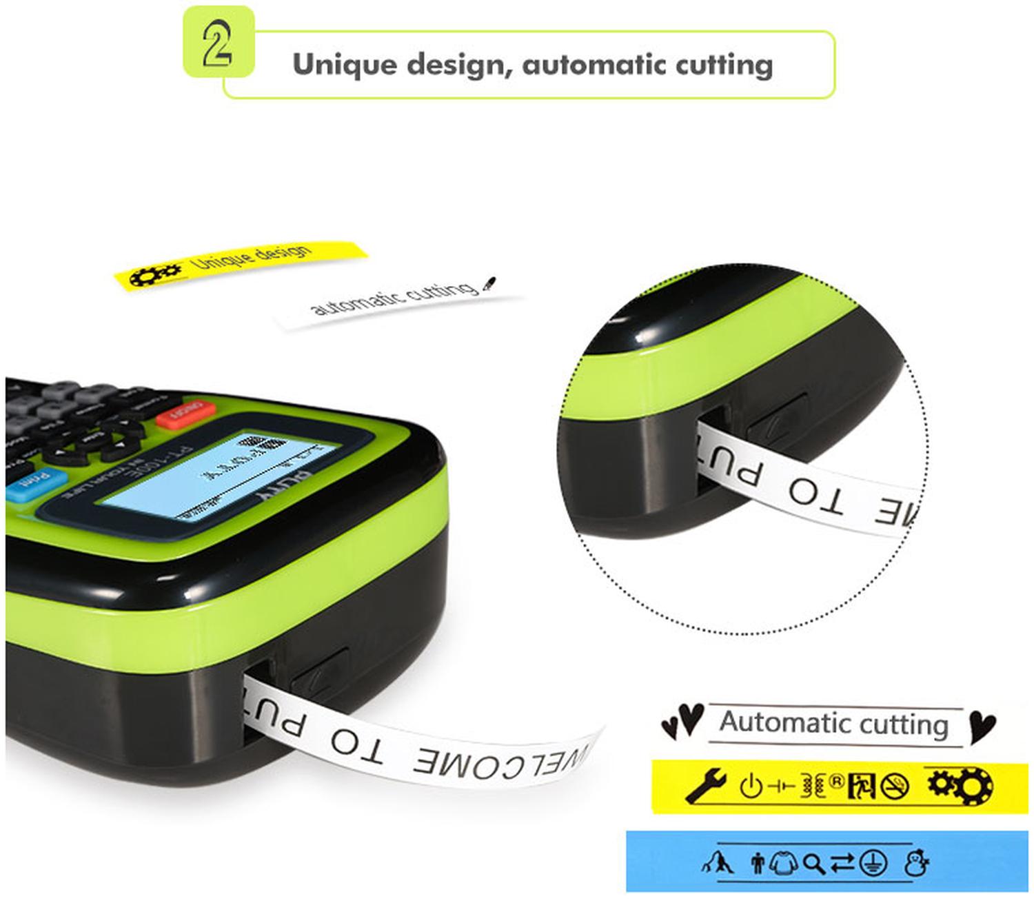 ROTULADORA INDUSTRIAL CINTAS TZE HSE | AUTOMATICA BATERIA RECARGABLE TEXTO COD BARRAS QR - 7