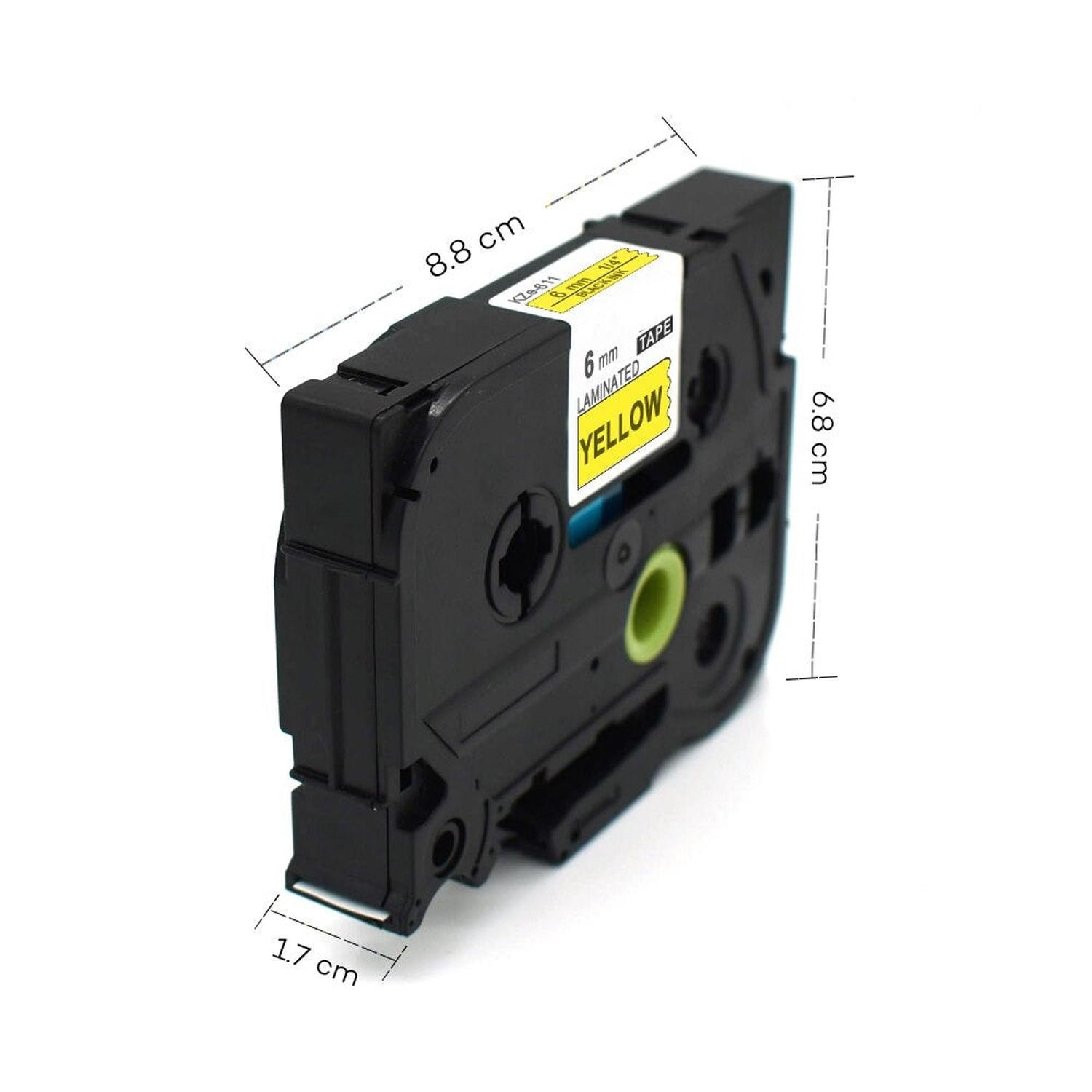 CINTA LUMIPETS TZE-611 PARA ROTULADORA BROTHER MODELO PT 6MM X 8M - 2