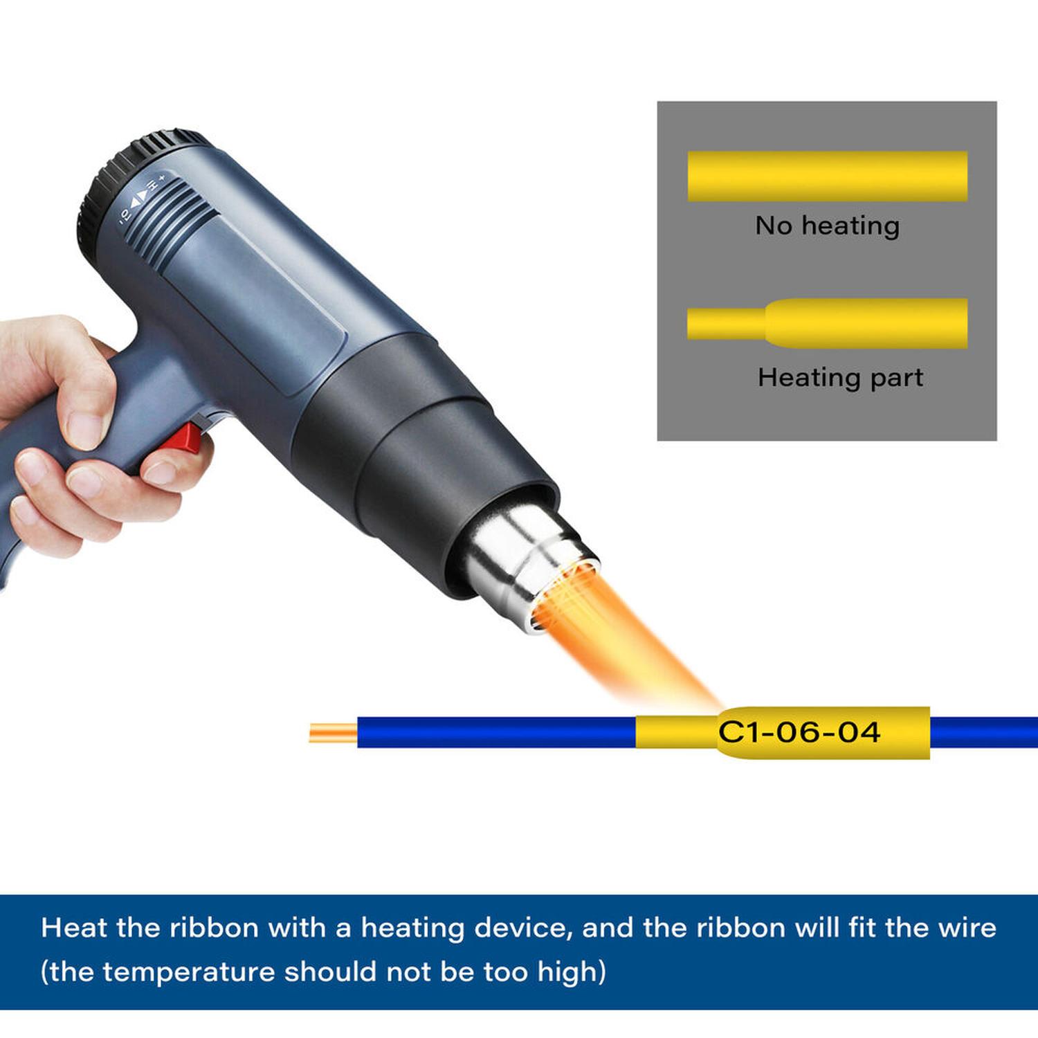 CINTA TERMOCONTRAIBLE HSE-651 PARA ROTULADORA BROTHER PT 23.6MM TERMORETRACTIL - 2