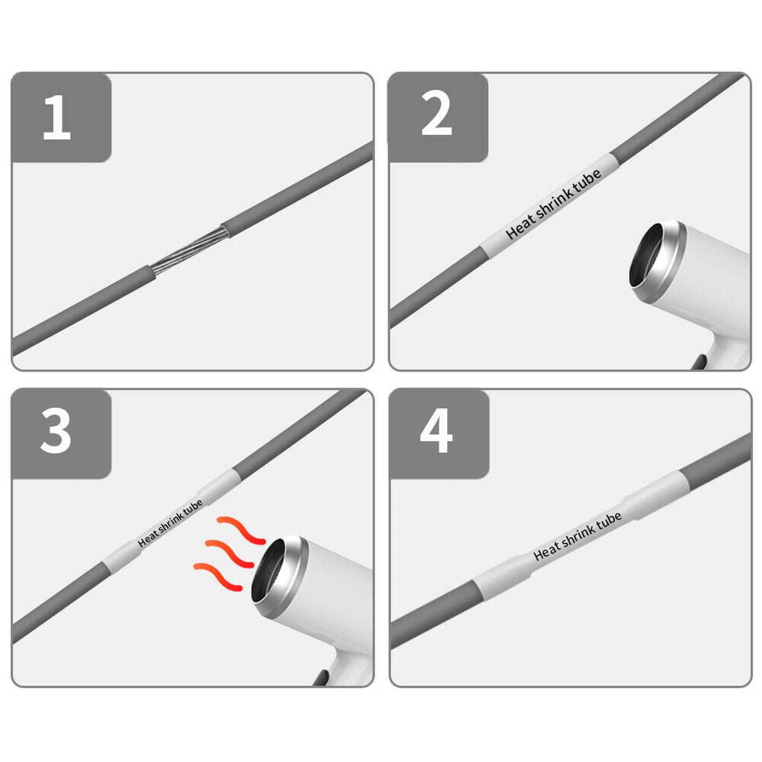 CINTA TERMOCONTRAIBLE HSE-651 PARA ROTULADORA BROTHER PT 23.6MM TERMORETRACTIL - 8