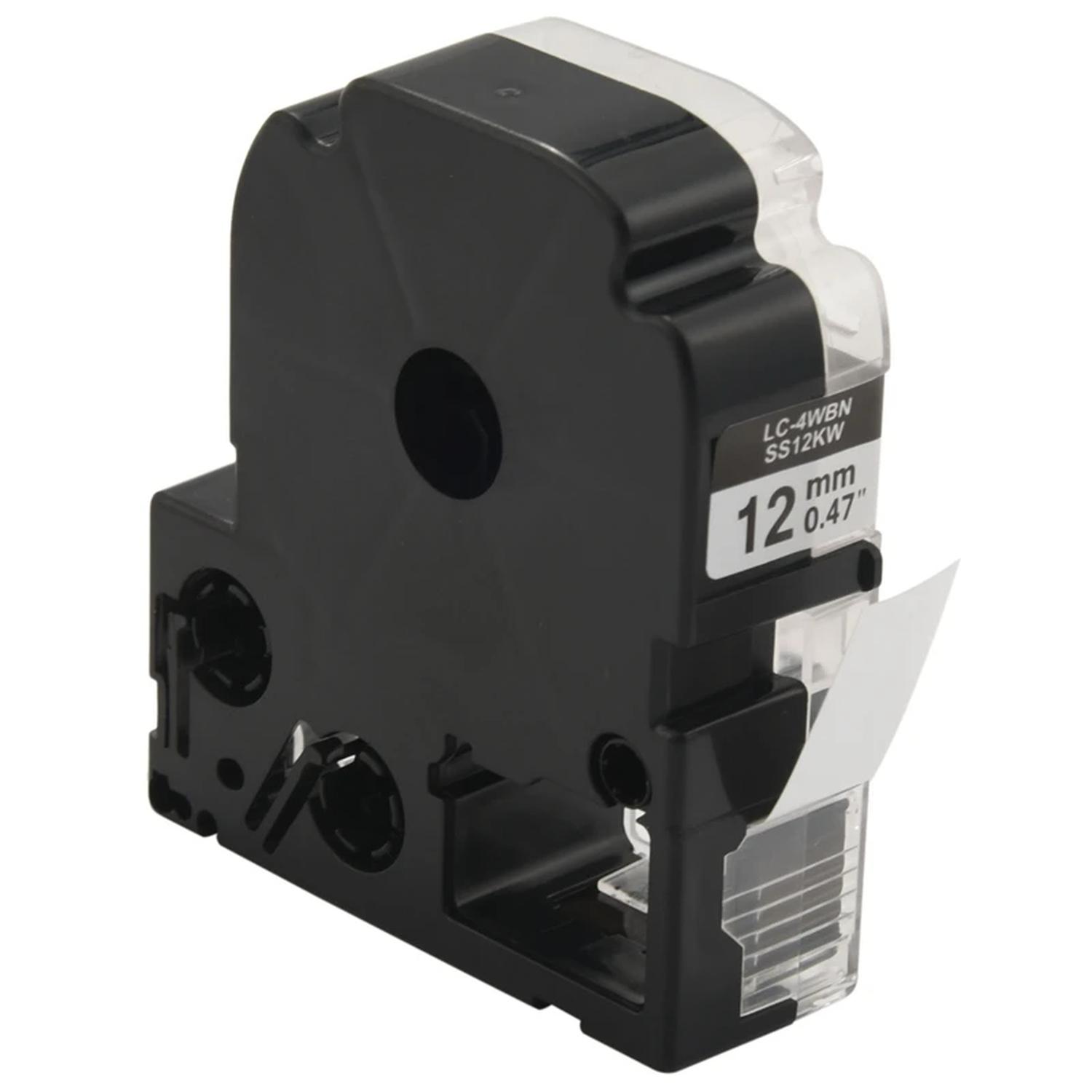 CINTA TIPO LK-4WBN PARA ROTULADORA EPSON 12MM X 8M BLANCA - 2