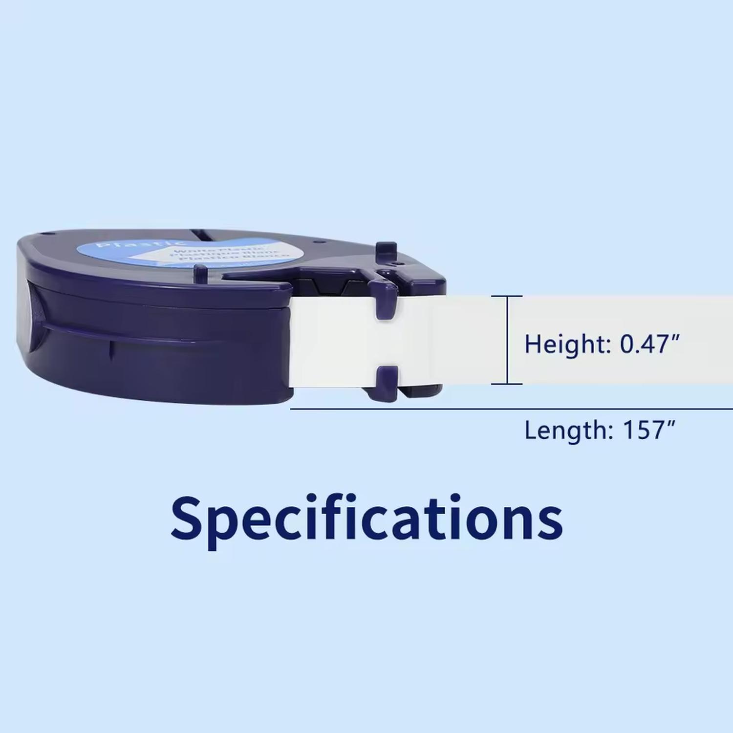 CINTA TIPO LETRATAG PARA ROTULADORA DYMO 12MM X 4M | TRANSPARENTE 16952 - 3