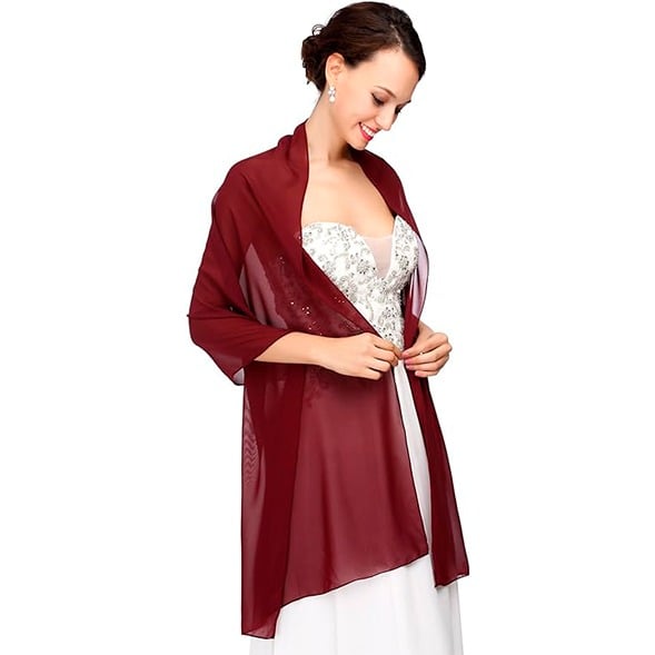 VESTIDO MUJER KADRIHEL TAPADO BOLERO CHAL IDEAL PARA FIESTA GALA COCTEL BODA T009 - 1