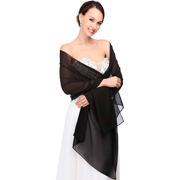 VESTIDO MUJER KADRIHEL TAPADO BOLERO CHAL IDEAL PARA FIESTA GALA COCTEL BODA T009 - 1