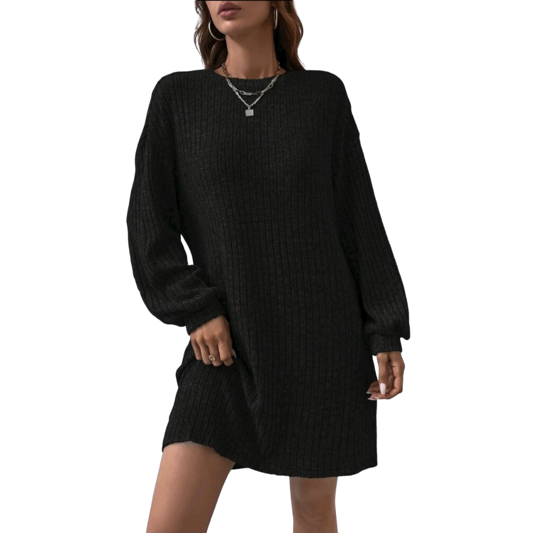 VESTIDO MUJER KADRIHEL GRIS CLARO I017 HOLGADO MANGA LARGA INVIERNO OTOÑO BUCANERAS - 1