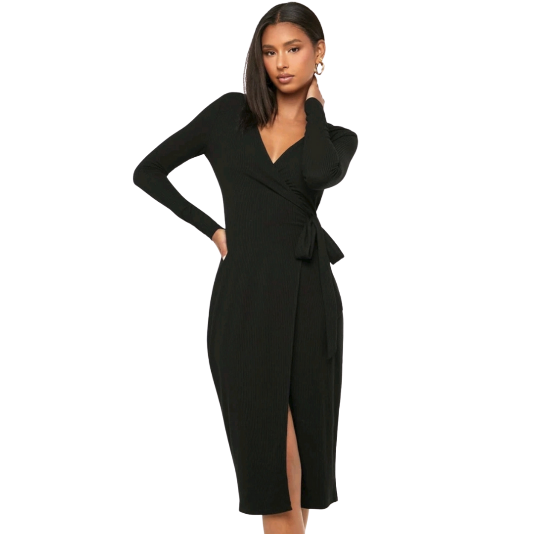 VESTIDO MUJER KADRIHEL GRIS CLARO I003 MANGA LARGA A LA RODILLA OTOÑO INVIERNO - 2