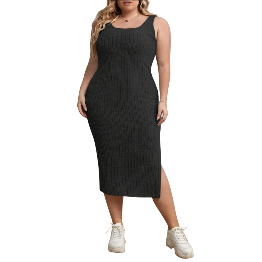 VESTIDO AJUSTADO MUJER KADRIHEL NEGRO I009 SIN MANGA INVIERNO OTOÑO BUCANERAS - 1