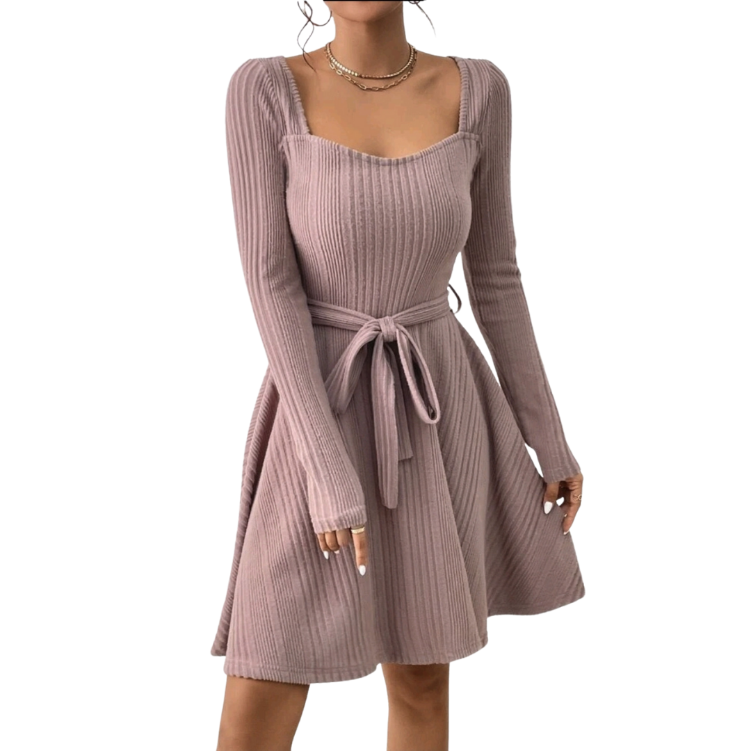 VESTIDO CORTO MUJER KADRIHEL PALO ROSA I036 MANGA LARGA INVIERNO OTOÑO BUCANERAS - 2
