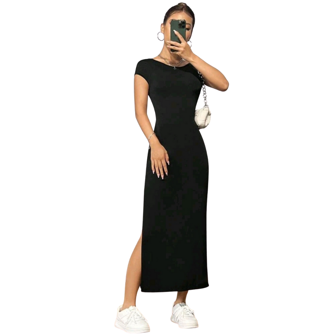 VESTIDO AJUSTADO CON ABERTURA EN LA ESPALDA IDEAL PARA PRIMAVERA VERANO V036 - 1