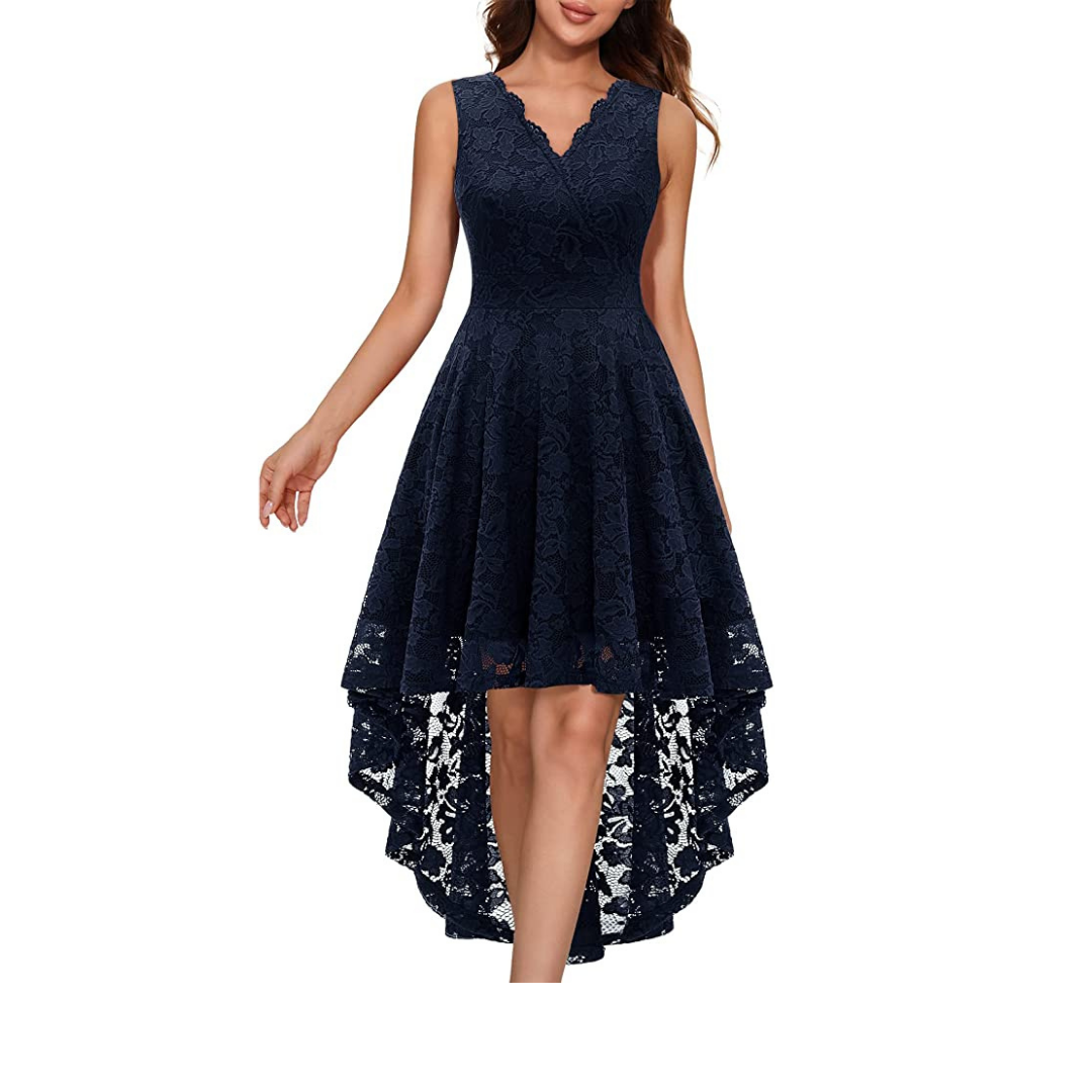 VESTIDO ASIMETRICO IDEAL PARA FIESTA GALA COCTEL BODA VA001 - 1