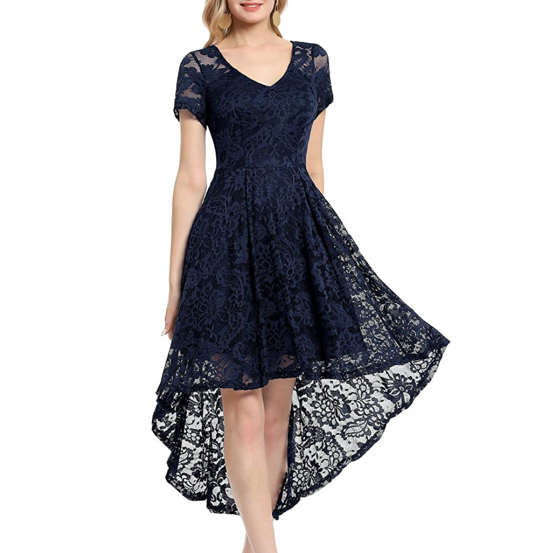 VESTIDO ASIMETRICO IDEAL PARA FIESTA GALA COCTEL BODA VA003 - 1