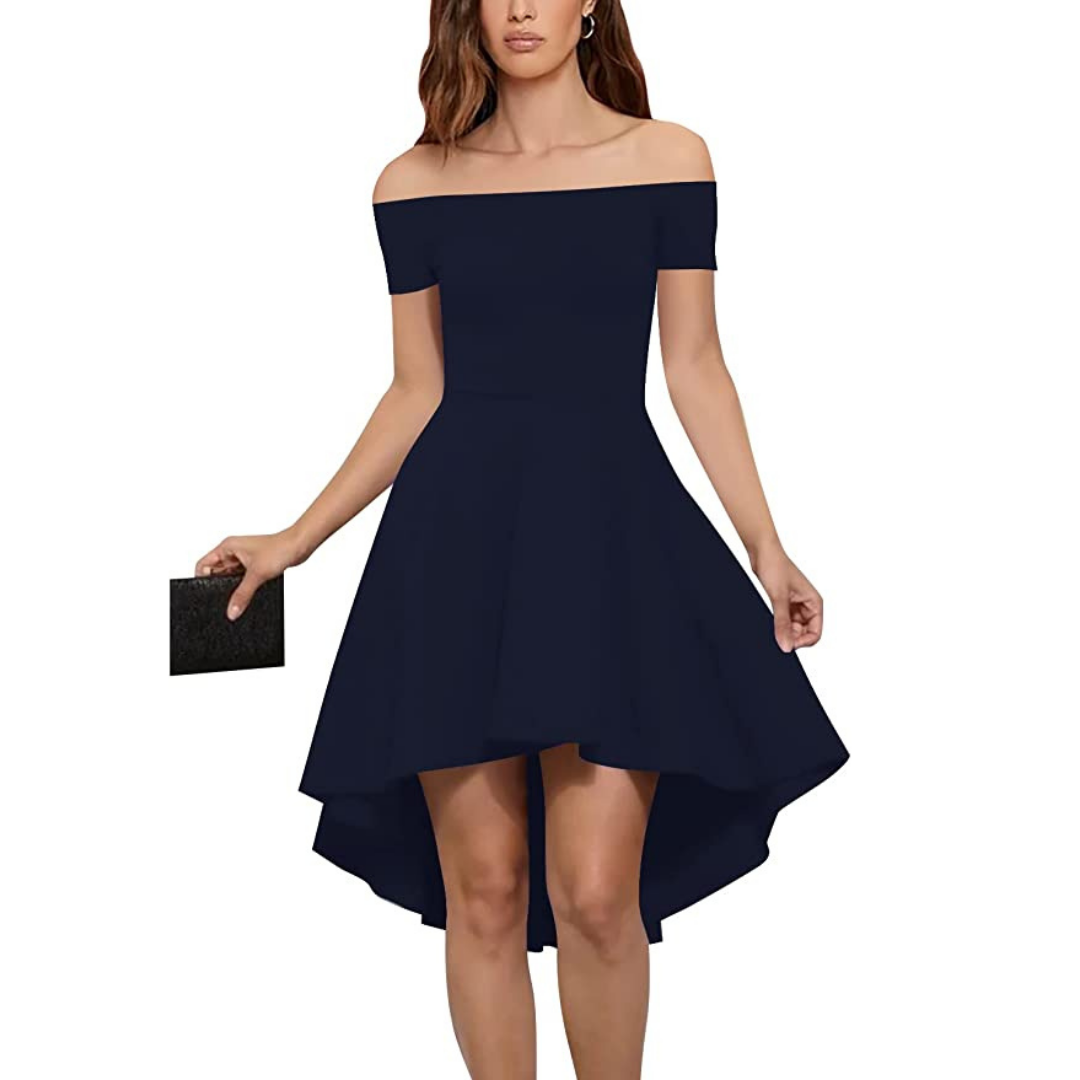 VESTIDO ASIMETRICO IDEAL PARA FIESTA GALA COCTEL BODA VA010 - 1