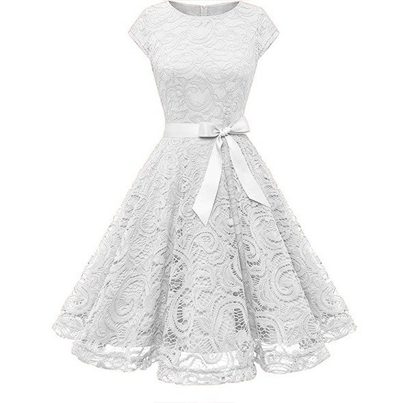 VESTIDO ACAMPANADO IDEAL PARA FIESTA GALA COCTEL BODA VC005 - 1