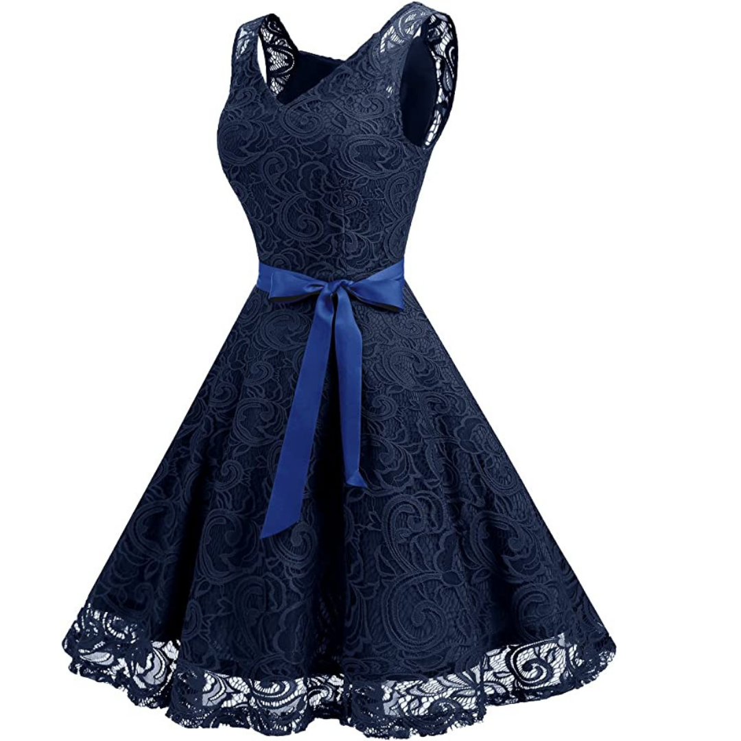 VESTIDO ACAMPANADO IDEAL PARA FIESTA GALA COCTEL BODA VC003 - 1