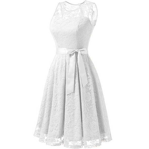 VESTIDO ACAMPANADO IDEAL PARA FIESTA GALA COCTEL BODA VC007 - 1