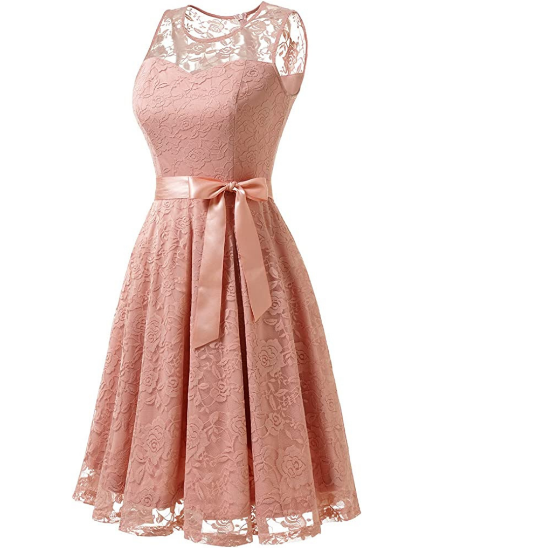 VESTIDO ACAMPANADO IDEAL PARA FIESTA GALA COCTEL BODA VC007 - 1