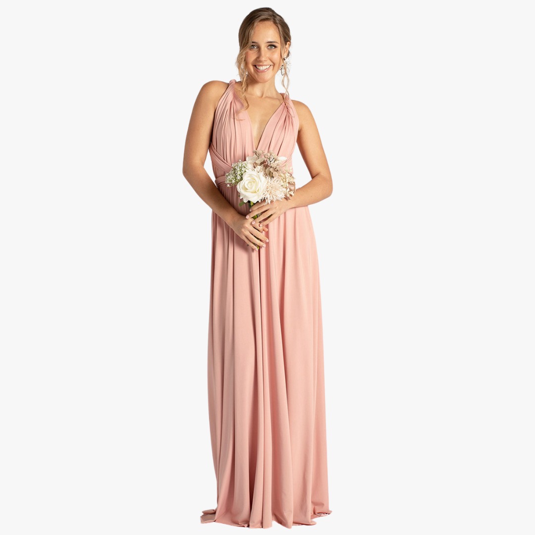 VESTIDO LARGO MUJER KADRIHEL BURDEO IDEAL PARA FIESTA GALA COCTEL BODA VL003 - 1