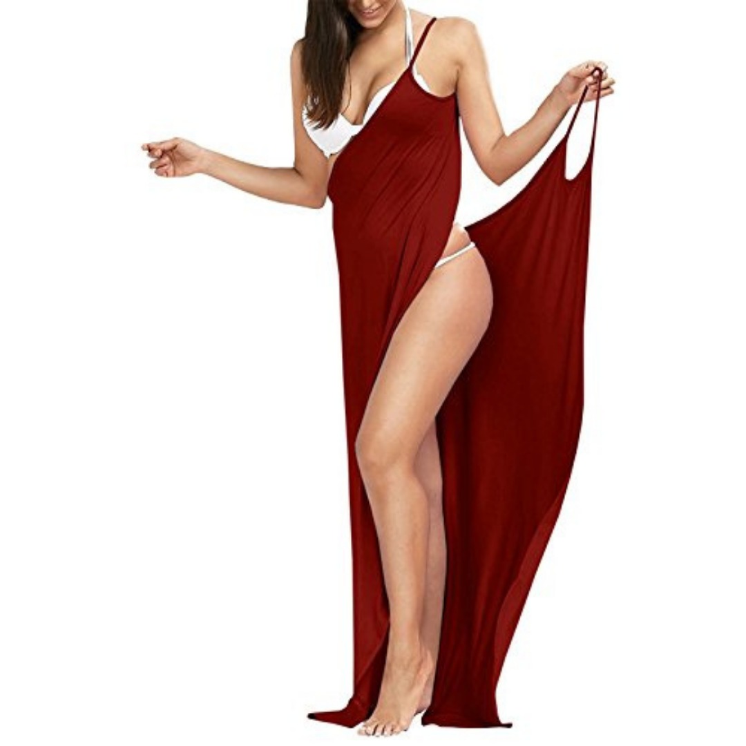 VESTIDO MUJER KADRIHEL AZUL ELECTRICO PLAYERO MULTIUSO DE VERANO SALIDA DE PLAYA PAREO PL - 1