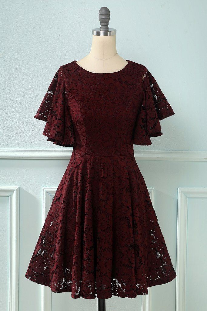 VESTIDO ACAMPANADO MUJER KADRIHEL AZUL MARINO MANGA VUELO IDEAL PARA FIESTA GALA COCTEL BODA VC042 - 1
