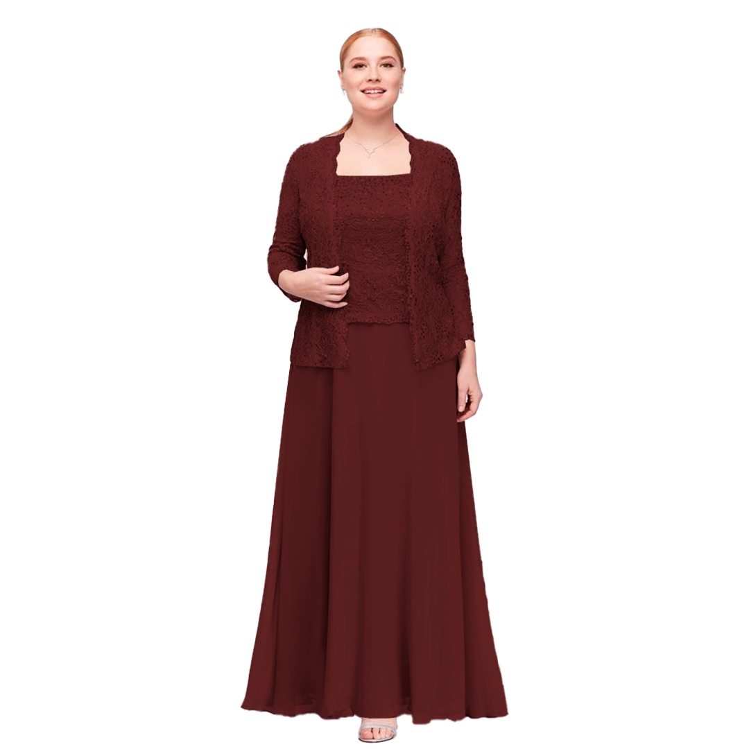 Wedtrend - Vestido De Cóctel Elegante Para Boda, Largo Hasta La Rodilla, Gasa Rojo Oscuro, Sin Mangas, Cuello Halter