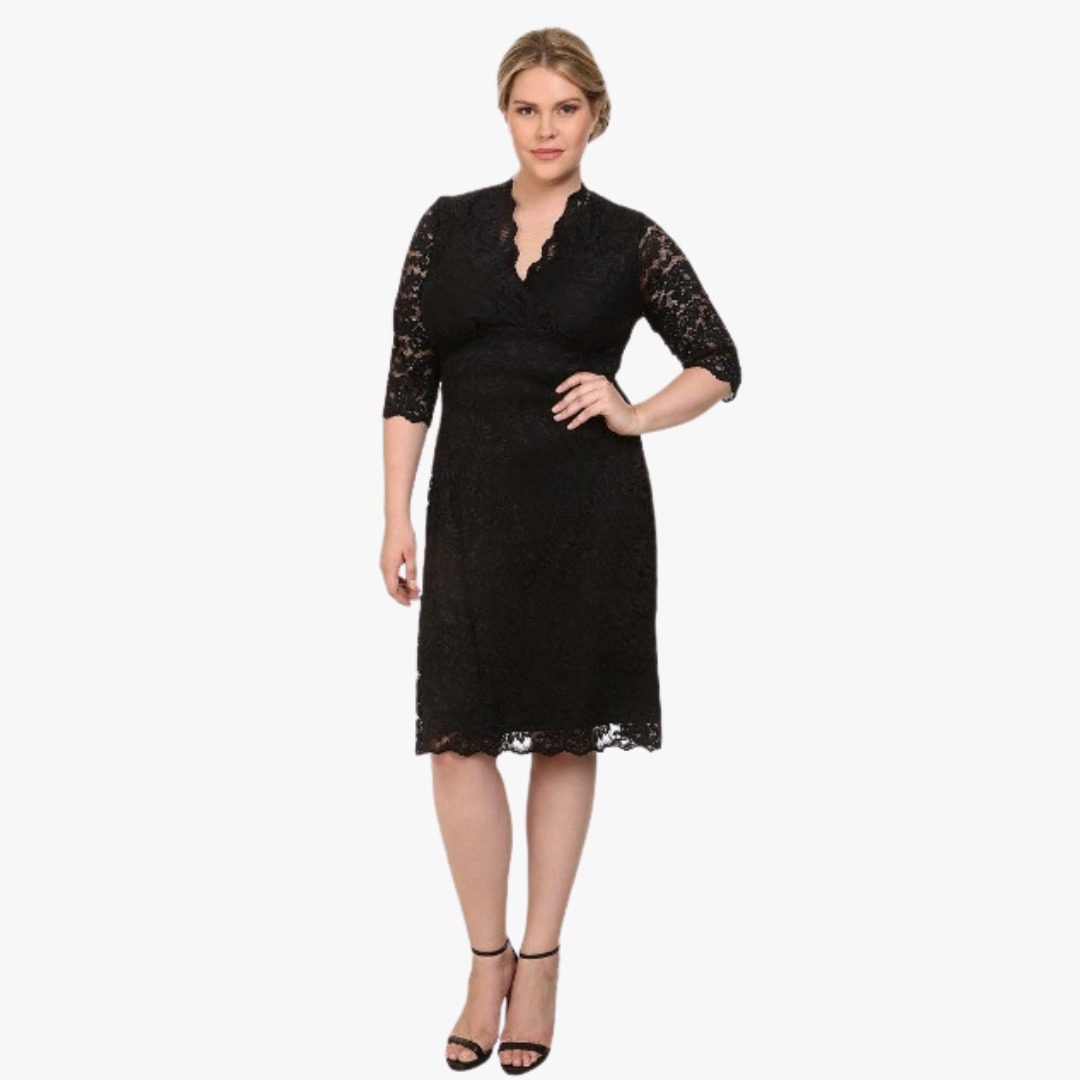 VESTIDO CORTO MUJER KADRIHEL AZUL MARINO SEMIAJUSTADO IDEAL PARA FIESTA GALA COCTEL BODA AJ018 - 1